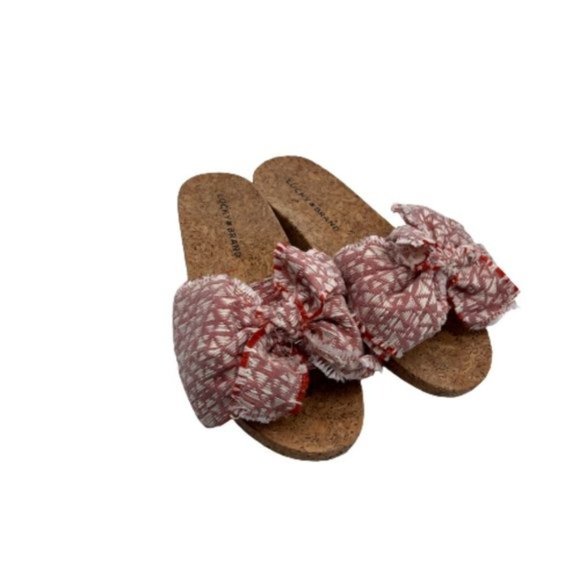 Lucky Brand Shoes - Lucky Brand Floella Picante Red White Slides 7 M
